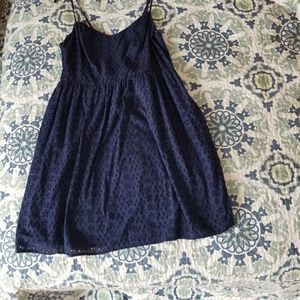 Blue eyelet dress